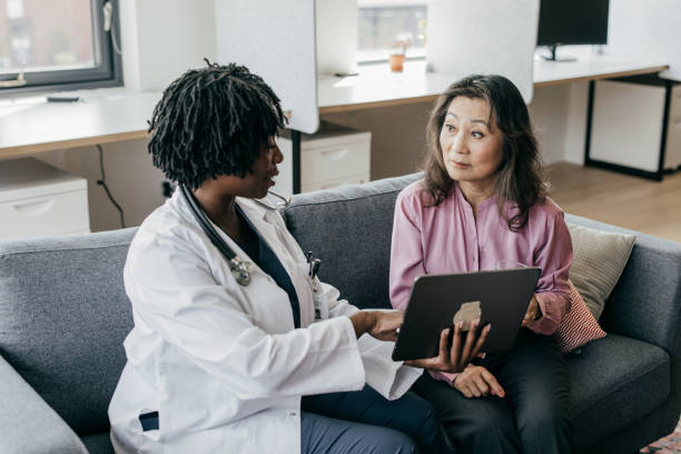 Services senior women on medical checkup